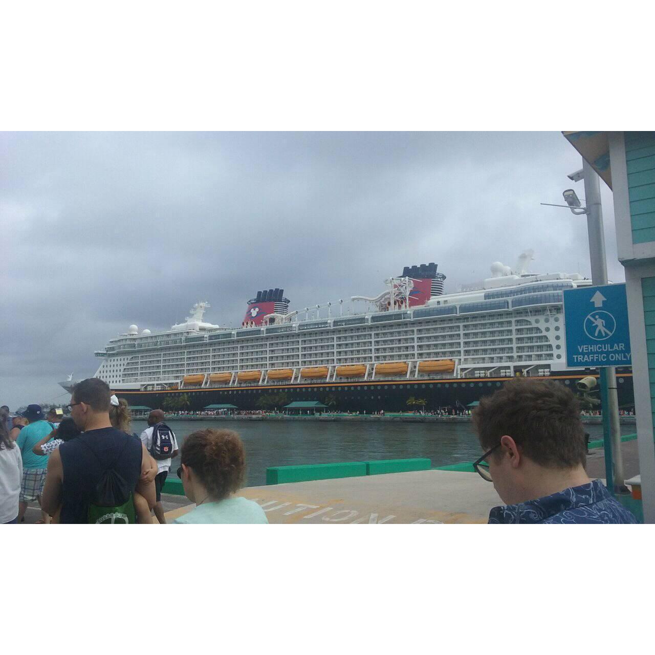 The cruise ship. Ft. Joe's head.
