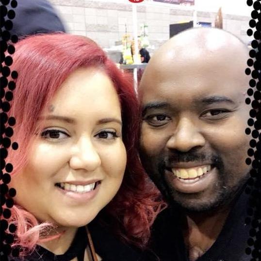 Having fun at comic-fest!