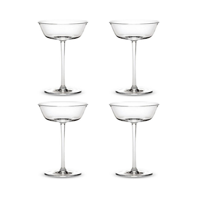 Serax Grace Transparent Champagne Coupe, Set of 4