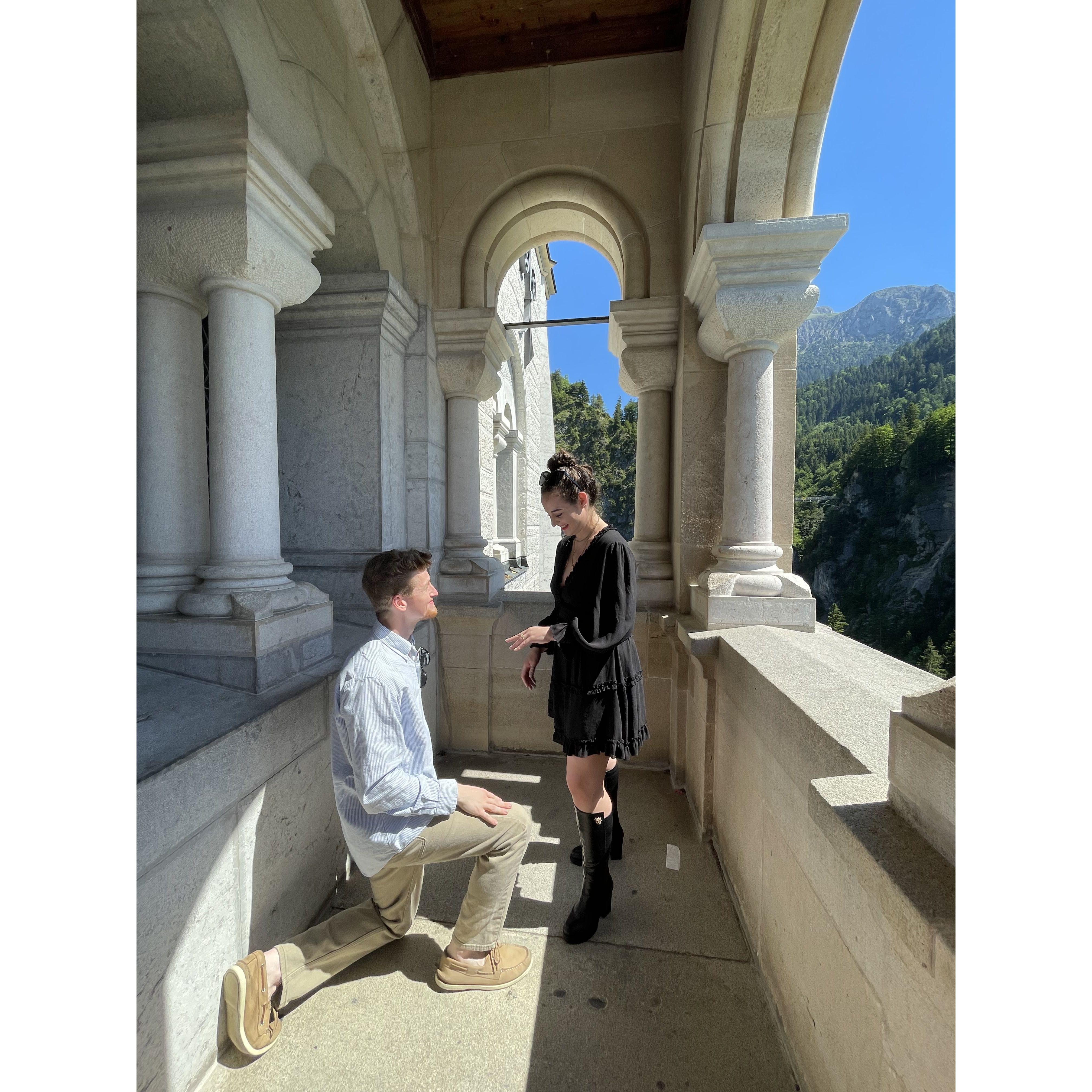 2022 engaged at Neuschwanstein Castle