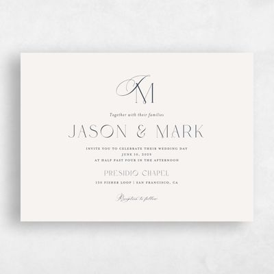 Beige Landscape Wedding Invitation - Galiena Landscape