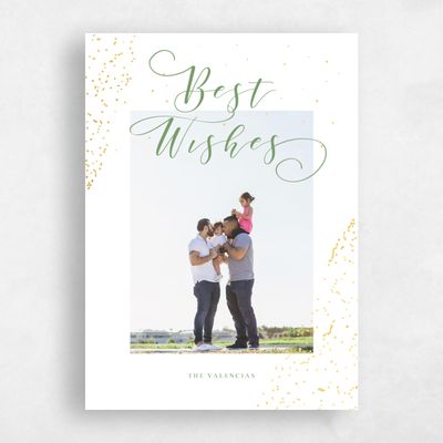 Green Holiday Card - Ramona Foil