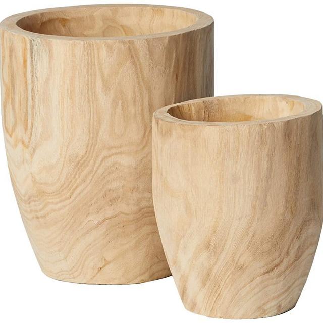 Creative Co-op DA5750 Wood Planters, 2 Piece