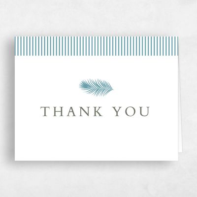 Teal Ocean, Blue Wedding Thank You - Maldives Landscape