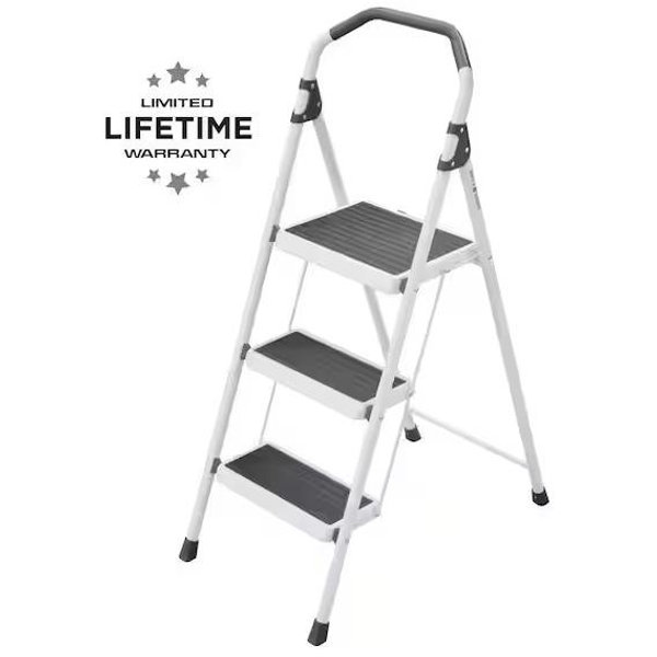 Gorilla Ladders 3-Step Steel Lightweight Step Stool Ladder