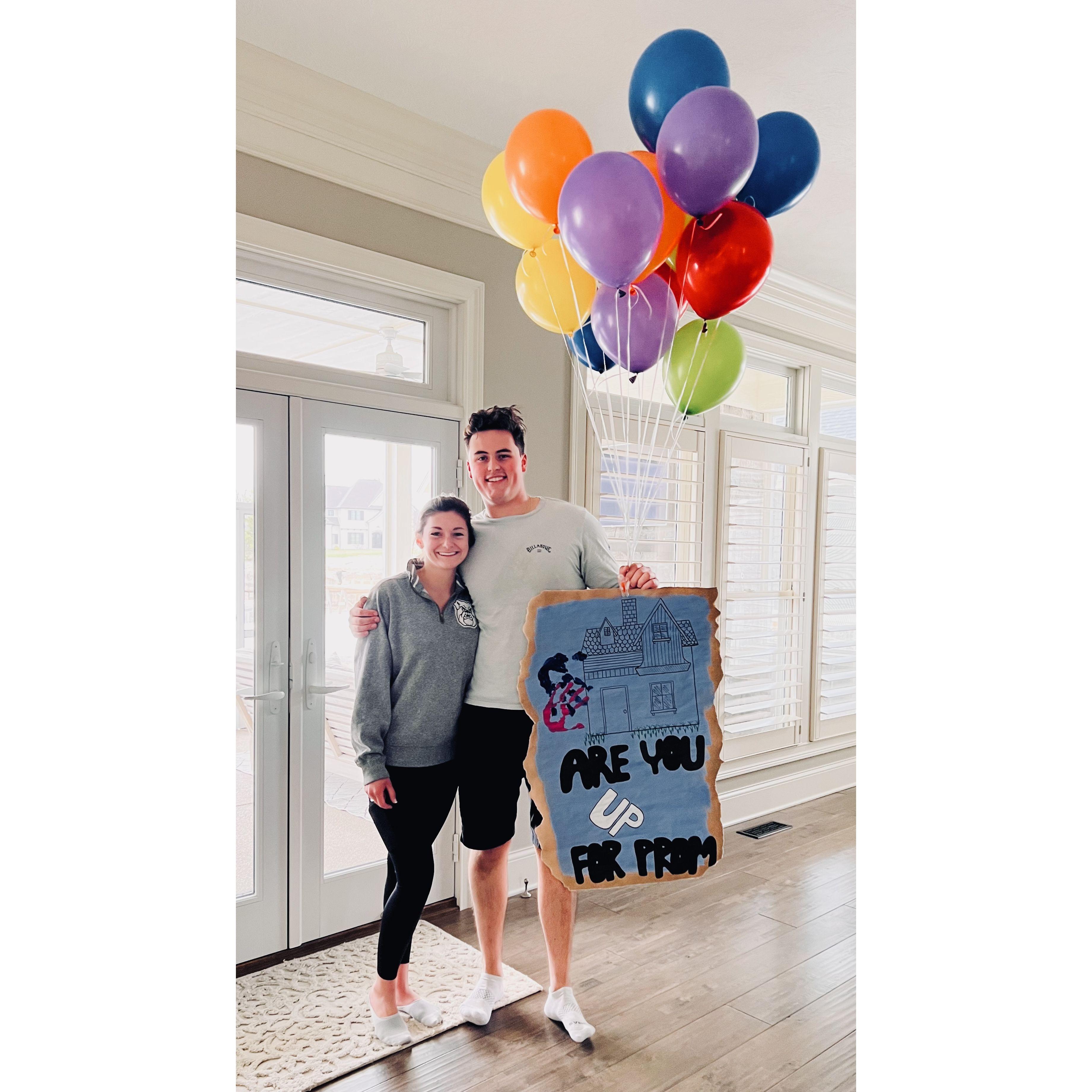 Emma asked Caleb to Prom for her senior year.