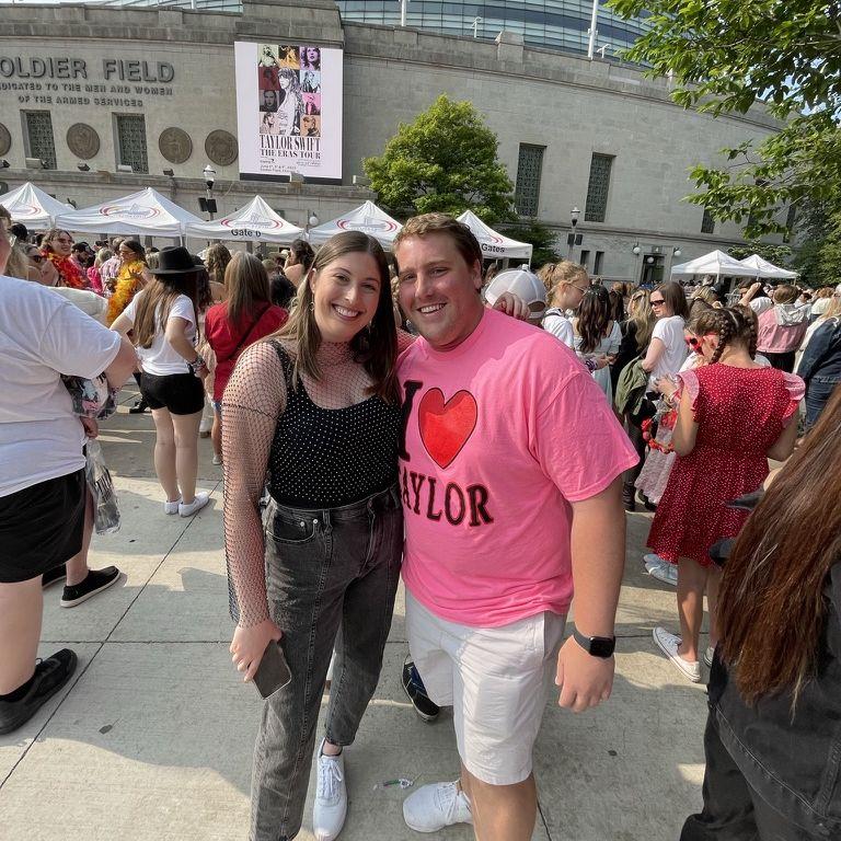 Katie sharing her passions with Michael 2023