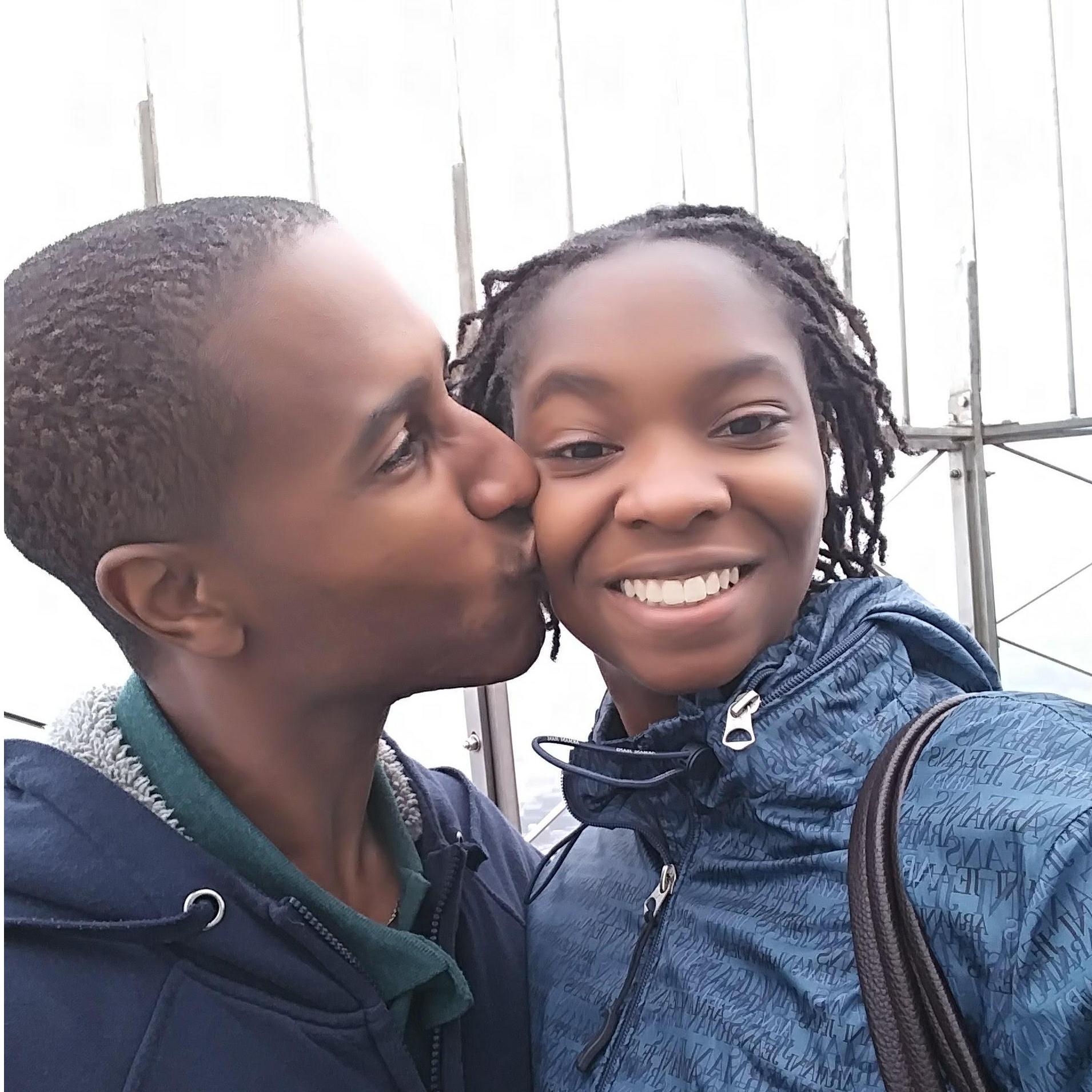 At the top of the Empire State Building