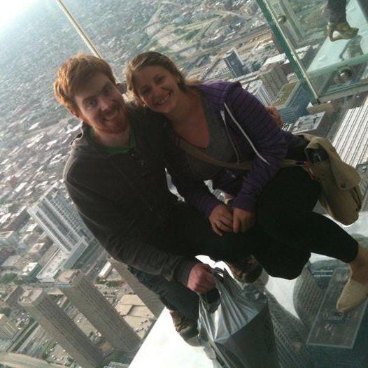 On the sky deck of Chicago's Willis Tower!