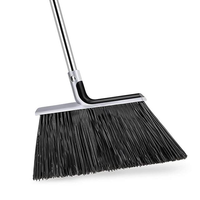 KeFanta Outdoor/Indoor Heavy-Duty Broom with 58 inch Adjustable Broomstick, Angle Brooms Perfect for Home Kitchen Room Office Courtyard Garage Lobby Mall Market Floor Pet Hair Sweeping
