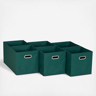 Fabric Storage Cube Bin, Set of 6