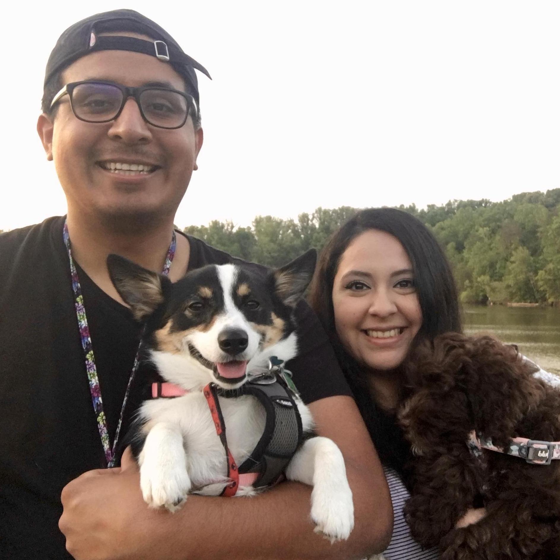 Brownie's first walk!