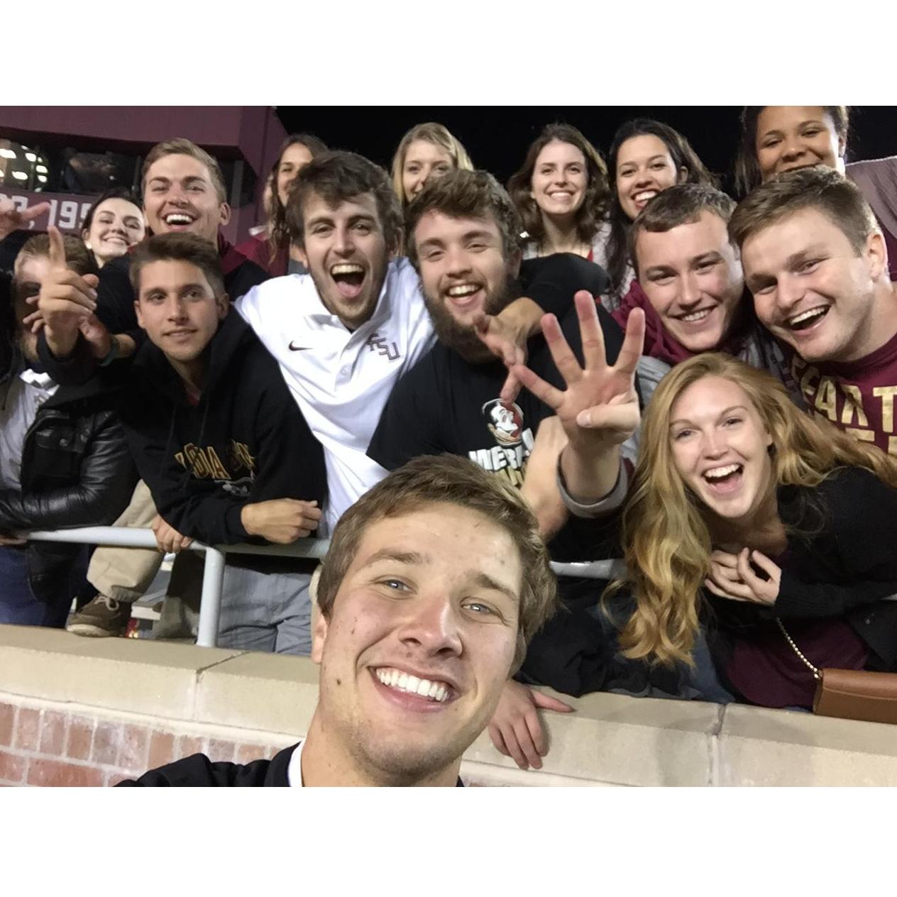 Our strongest memories of college are with these people in this stadium.