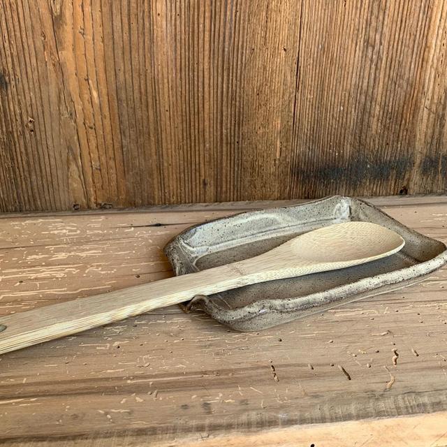 Handmade Ceramic Spoon and Spatula Rest - Large Kitchen Utensil Holder, Available in 5 Glazes