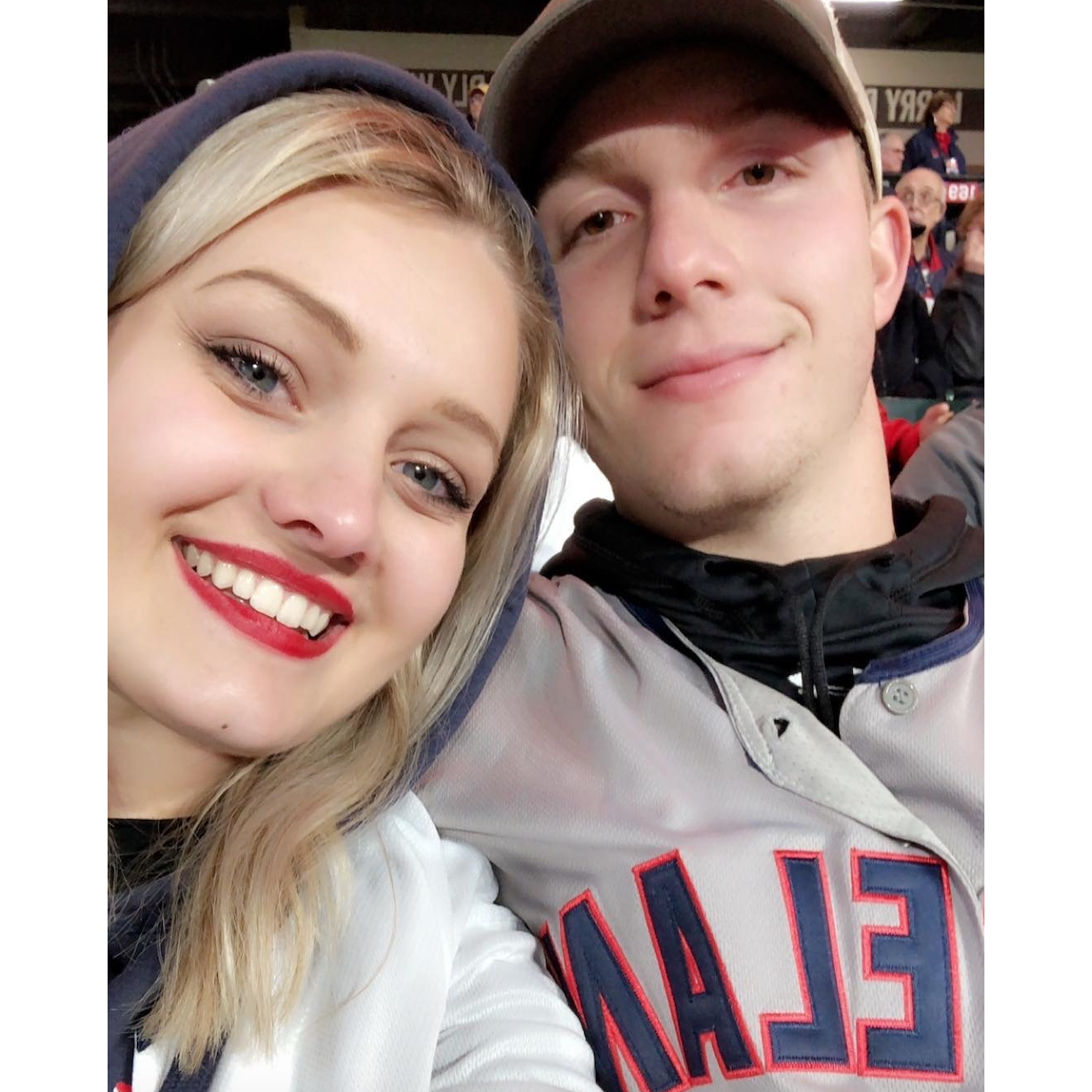 Our first baseball game #indians