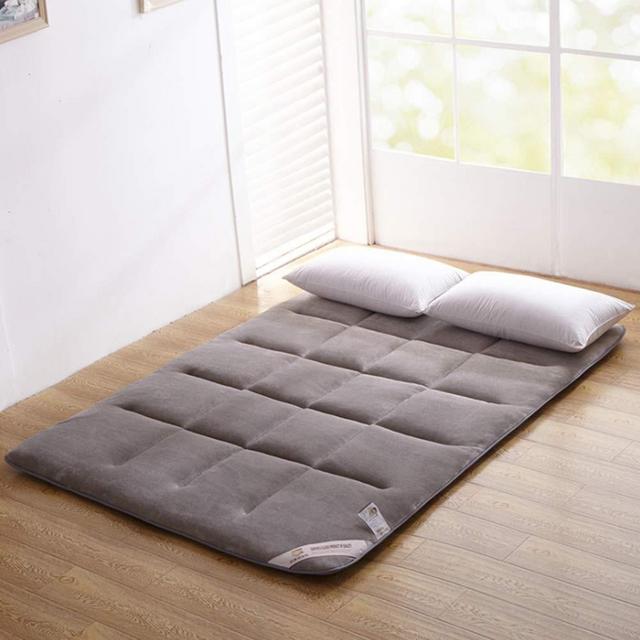 V-mix Floor Futon Mattress Japanese Twin Sleeping Pad Tatami Mat Bed Roll Up Mattress Flannel Topper