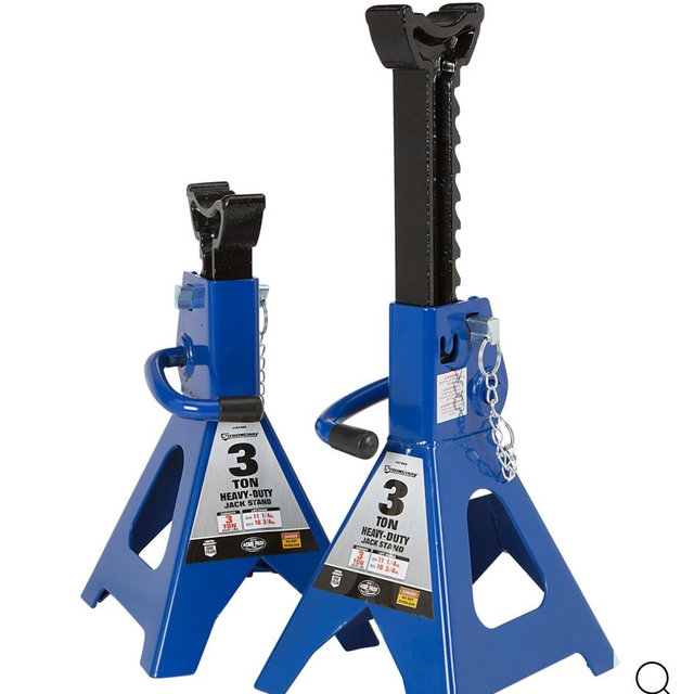 Strongway Double-Locking 3-Ton Jack Stands, 6000-Lb. Capacity, Pair