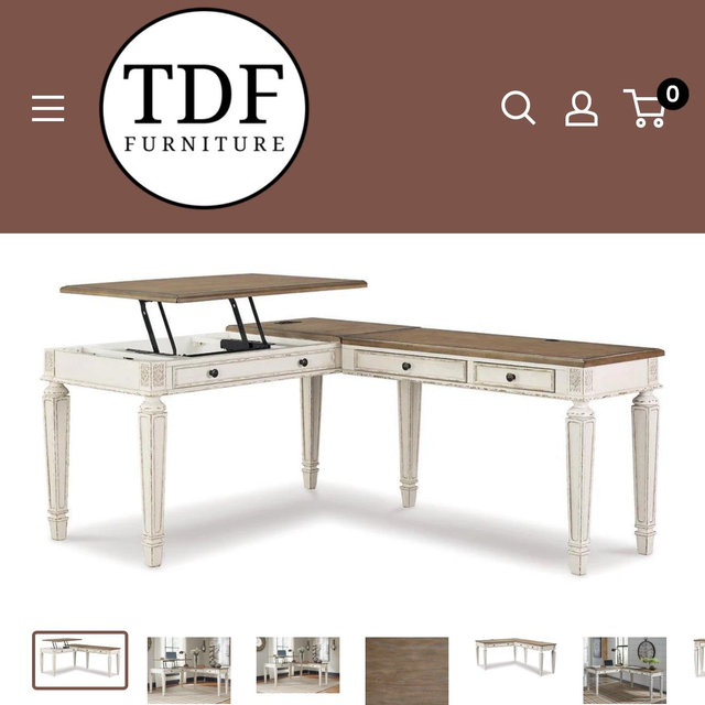 Realyn 2-Piece Home Office Lift Top Desk