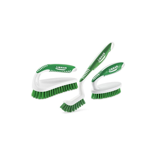 Libman Scrub Brush Kit | for Grout, Tile, Bathroom, Carpet, Kitchen, and Household Messes | Strong Fibers for Tough Cleaning Scrub Brush Bundle