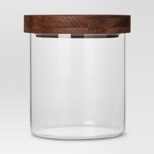 Glass Storage Canister with wood lid - Small - Threshold™