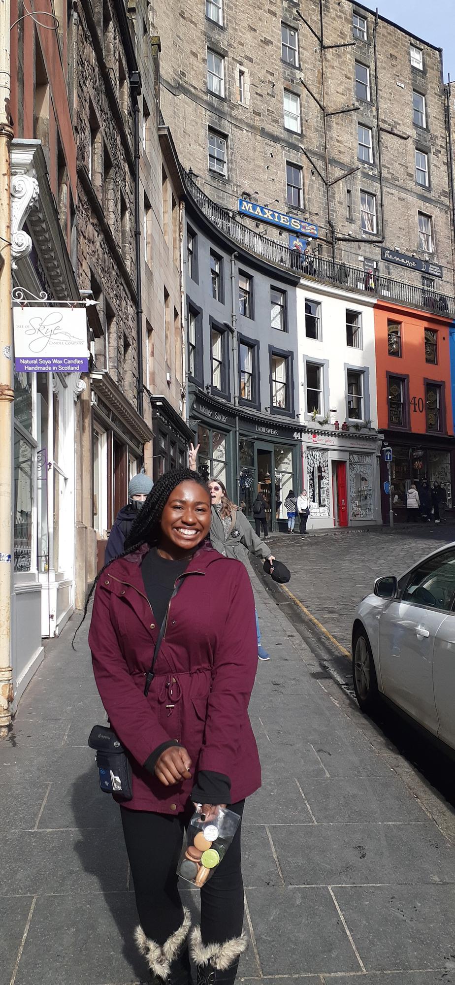 Here's one of the pictures Gunner took of me while we were exploring Edinburgh. My future mother-in-law gave me bunny ears!