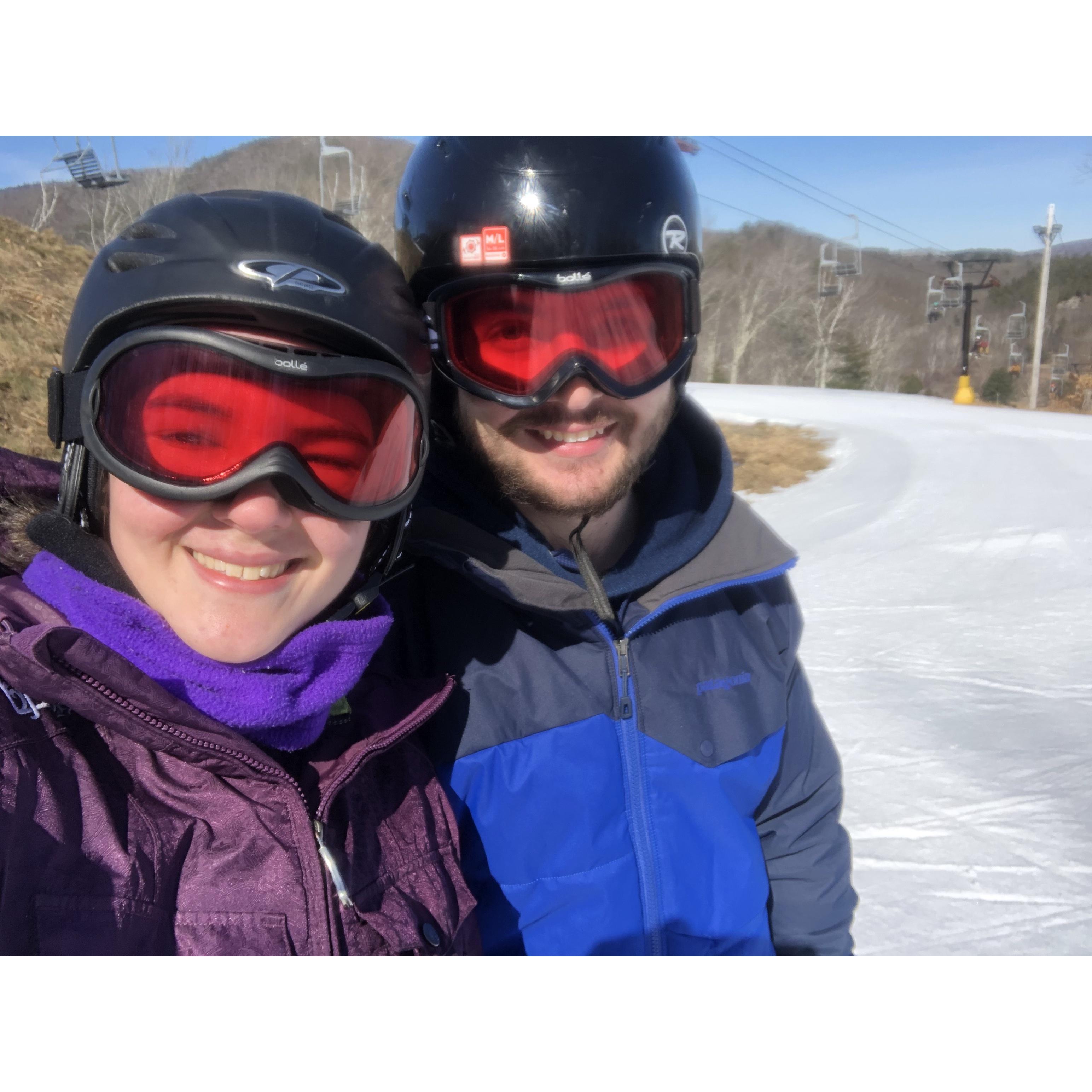 Ben's first time skiing! He did pretty well for his first time.