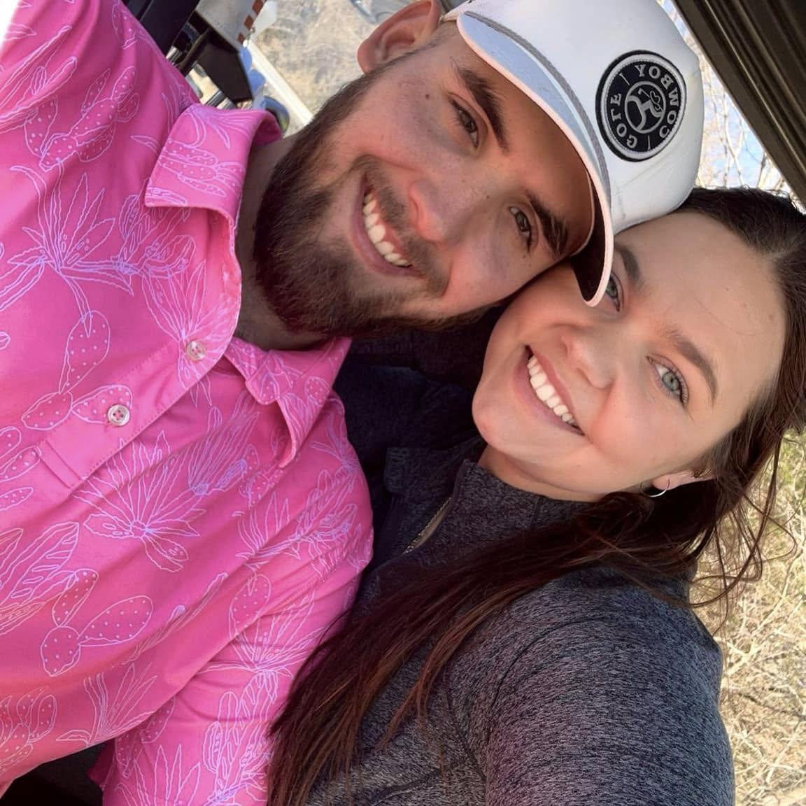 Dani's first golf outing with "the boys" as a spectator