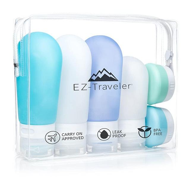 Silicone Travel Bottles - Refillable Toiletry Containers. TSA & Airline approved