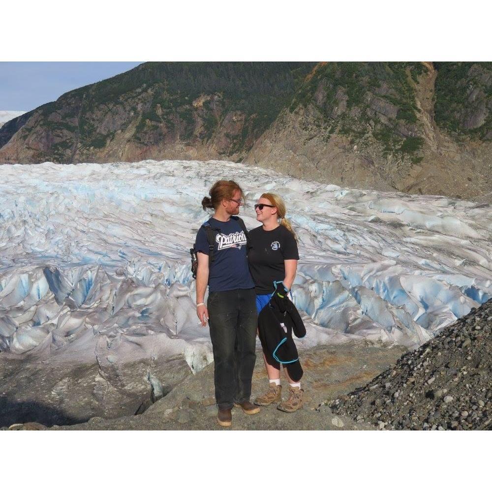 Hiking to the ice caves in Juneau, Alaska with friends.