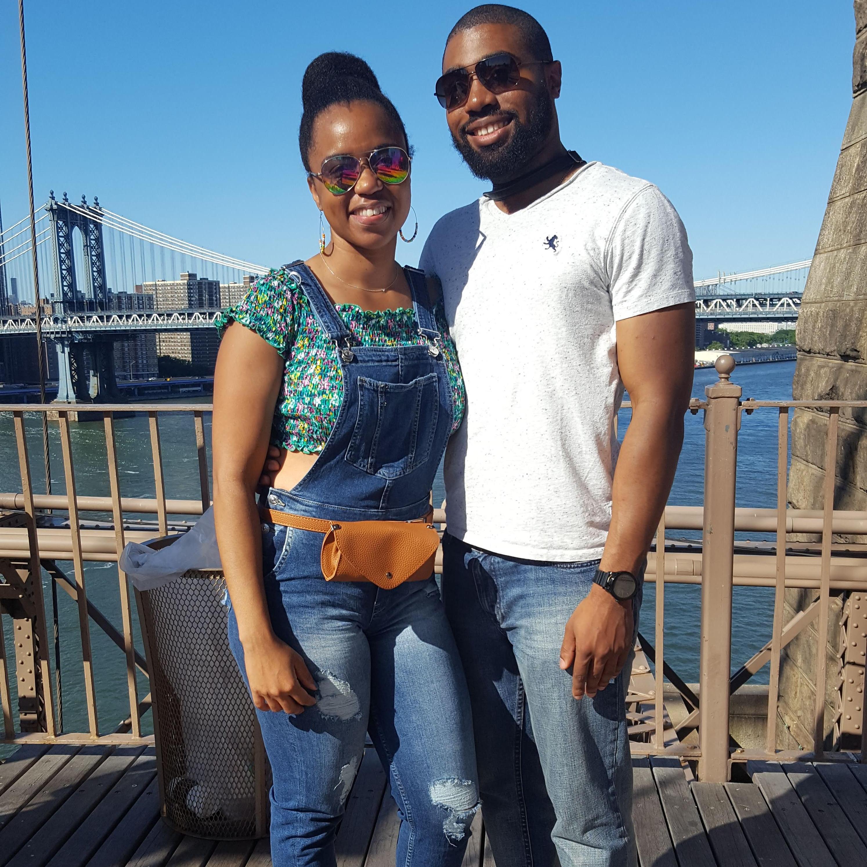 Us enjoying a sunny day on the Brooklyn Bridge in the summer of 2018.