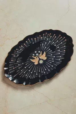 Catherine Martin Starry Night Swan Serving Platter