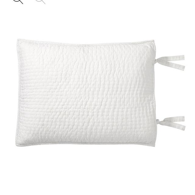 Pick-Stitch Handcrafted Cotton Linen Sham -King