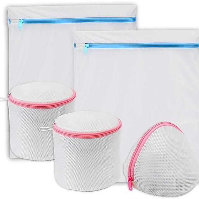 Simple Houseware 5 Pack Laundry Bra Lingerie Bags (2 Large & 3 Underwear Bags)