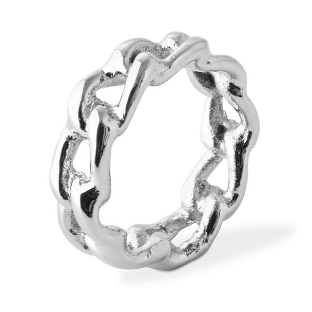 Silver Chain Link Napkin Rings, Set of 4