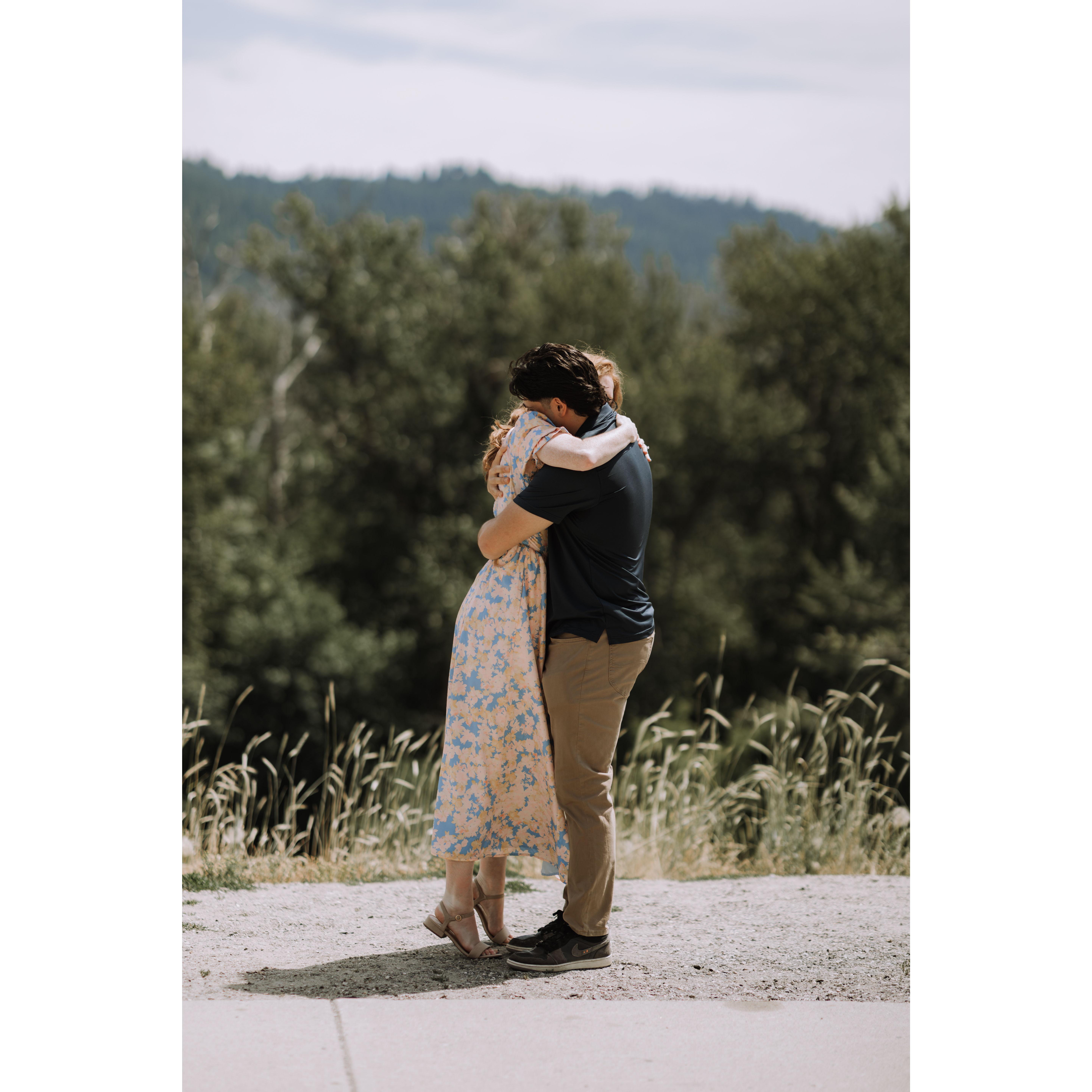 When it finally hit me that I was going to marry my best friend, the tears were falling.