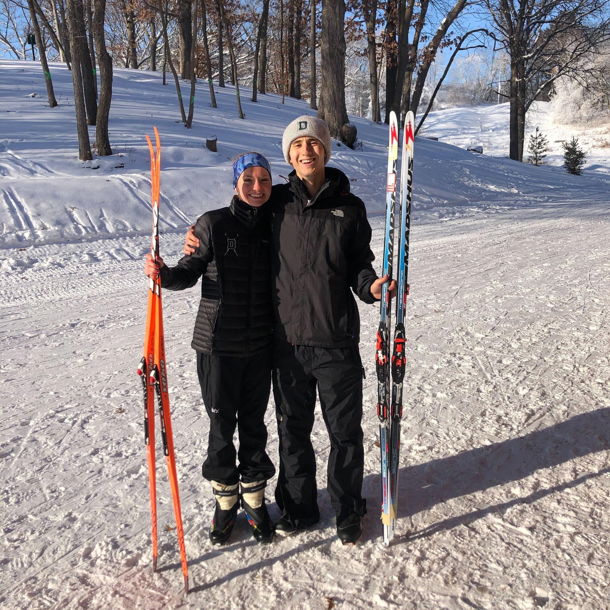 December 14, 2019. Audrey and Carson are in the middle of their first year of long distance. Carson visits, and Audrey (kind of ) teaches him how to cross country ski!