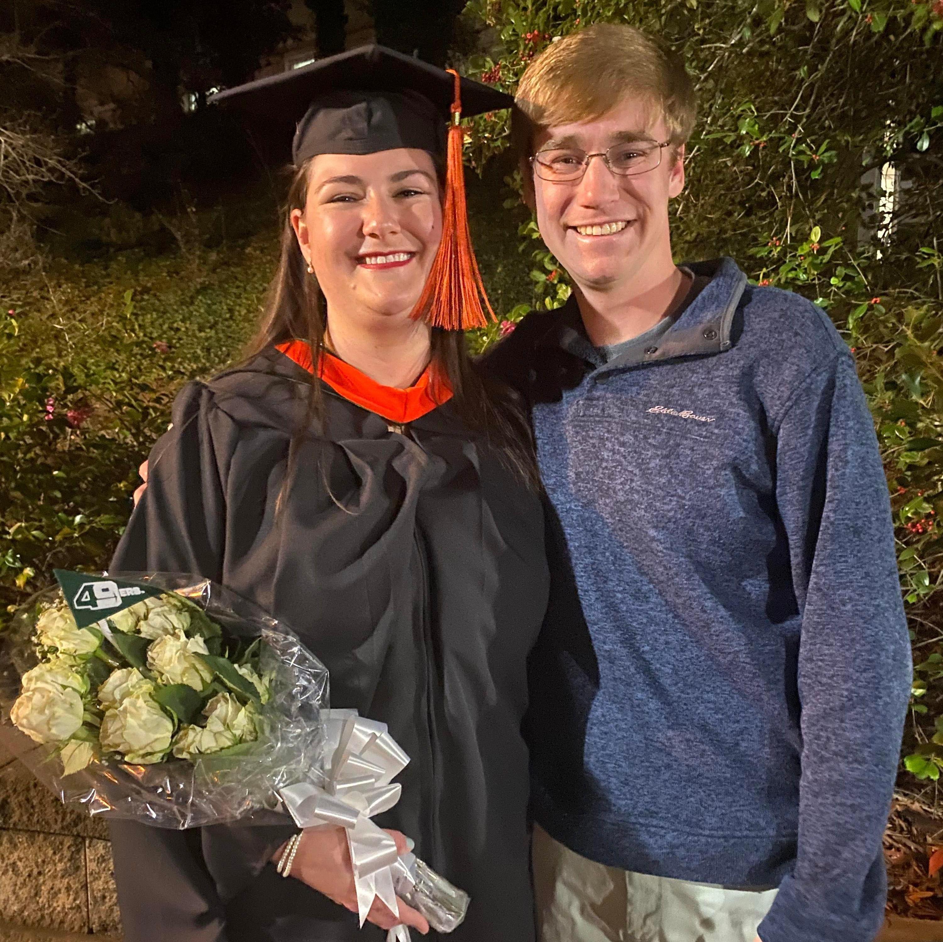 Kristine's graduation from UNC Charlotte with her Masters in Engineering Management December 2022