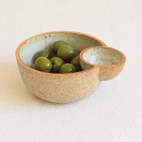 Double Ceramic Olive Bowl