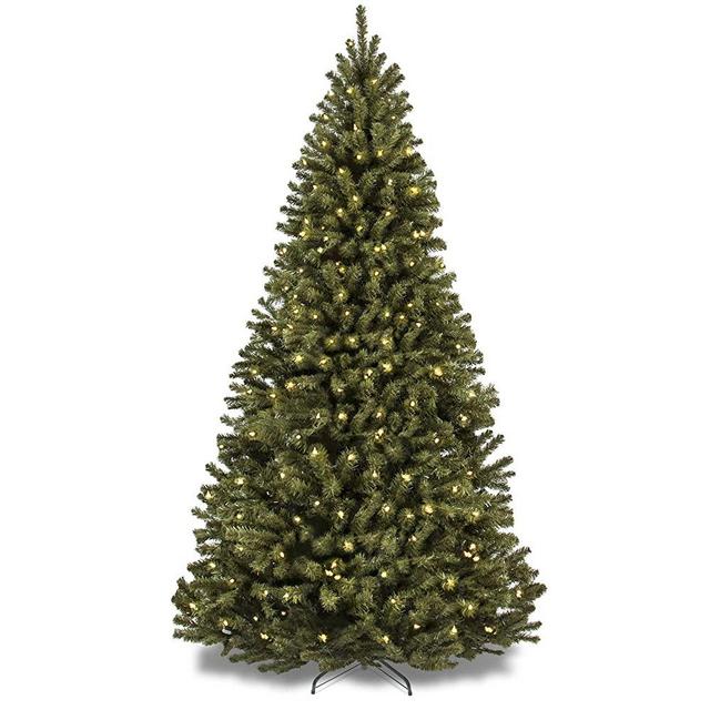 Best Choice Products 9ft Pre-Lit Spruce Hinged Artificial Christmas Tree w/ 900 Incandescent Lights, Stand