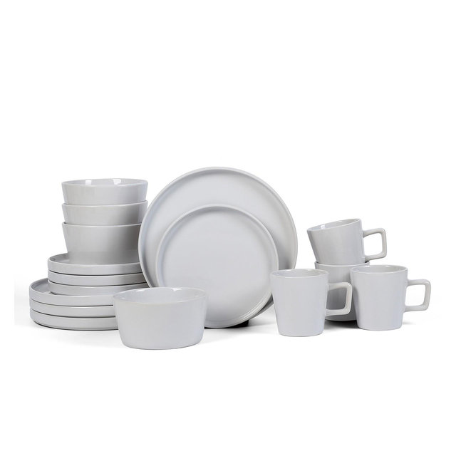 Stone Lain Celina 16-Piece Dinnerware Set Stoneware, Service for 4, White