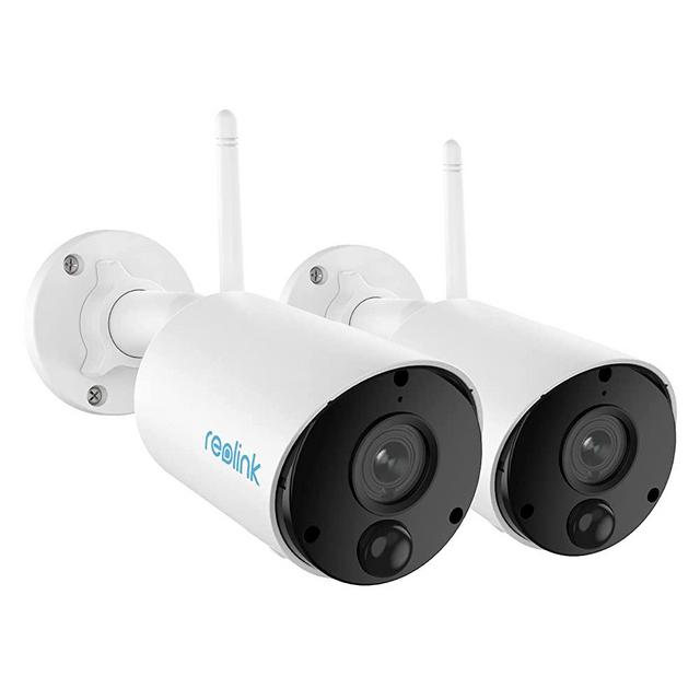 REOLINK Wireless Outdoor Security Camera, No Hub Needed, 1080P HD, Wire-Free Rechargeable Battery Powered, Home Surveillance with 2.4GHz WiFi, Local Storage, 2-Way Talk, Argus Eco 2 Pack