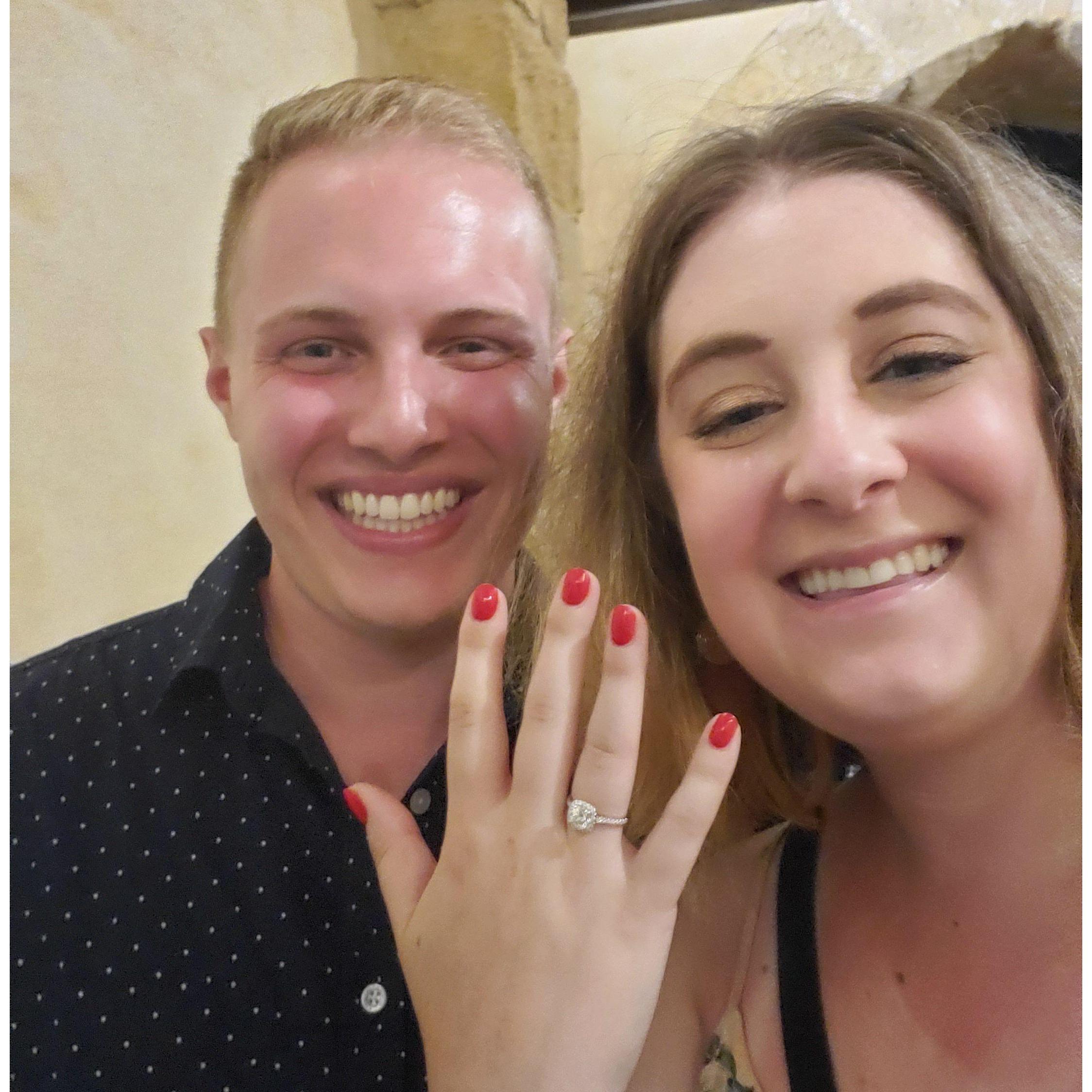 The day we got engaged, in Sicily!