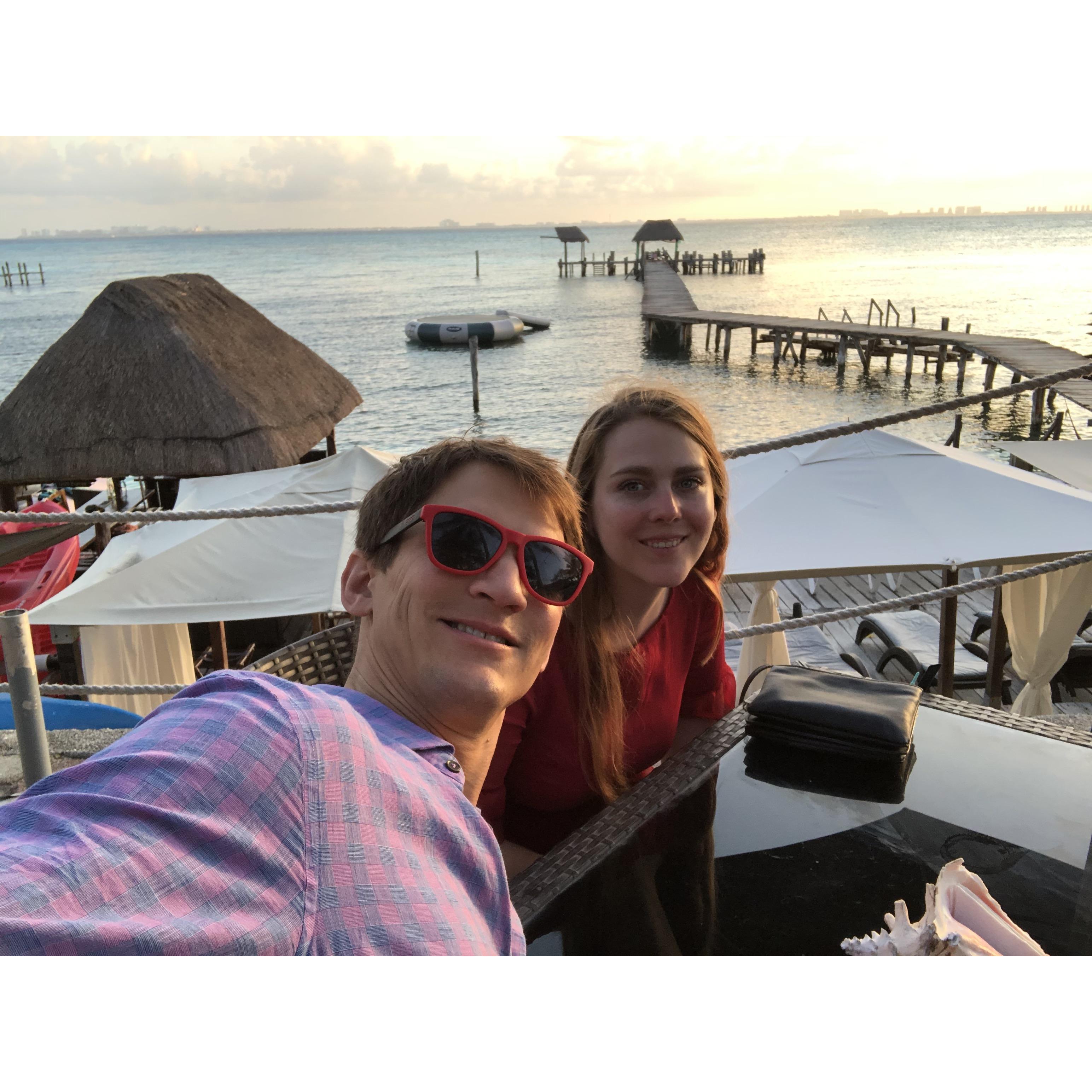 A beautiful dinner in Isla De Mujeres, Mexico.