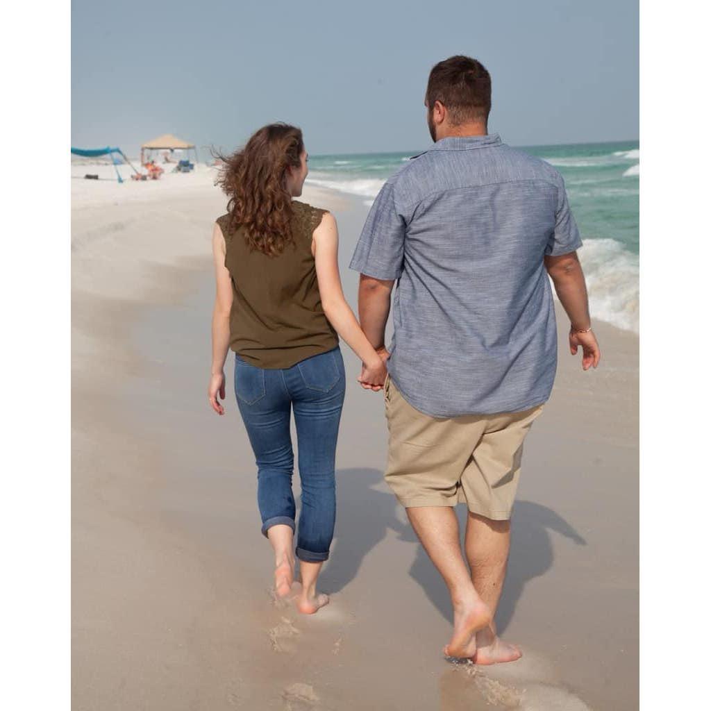 One of our favorite things is to walk along the beach.