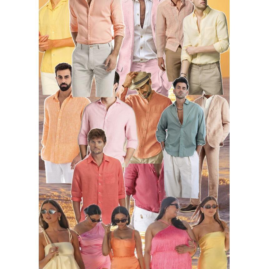 Semi-formal, bright and playful colors for our Main Event.