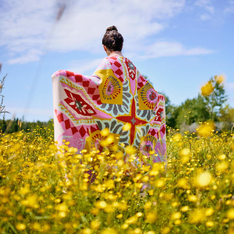 Bowerbird Studio, Italian Merino Wool Soleil Reimagined Throw