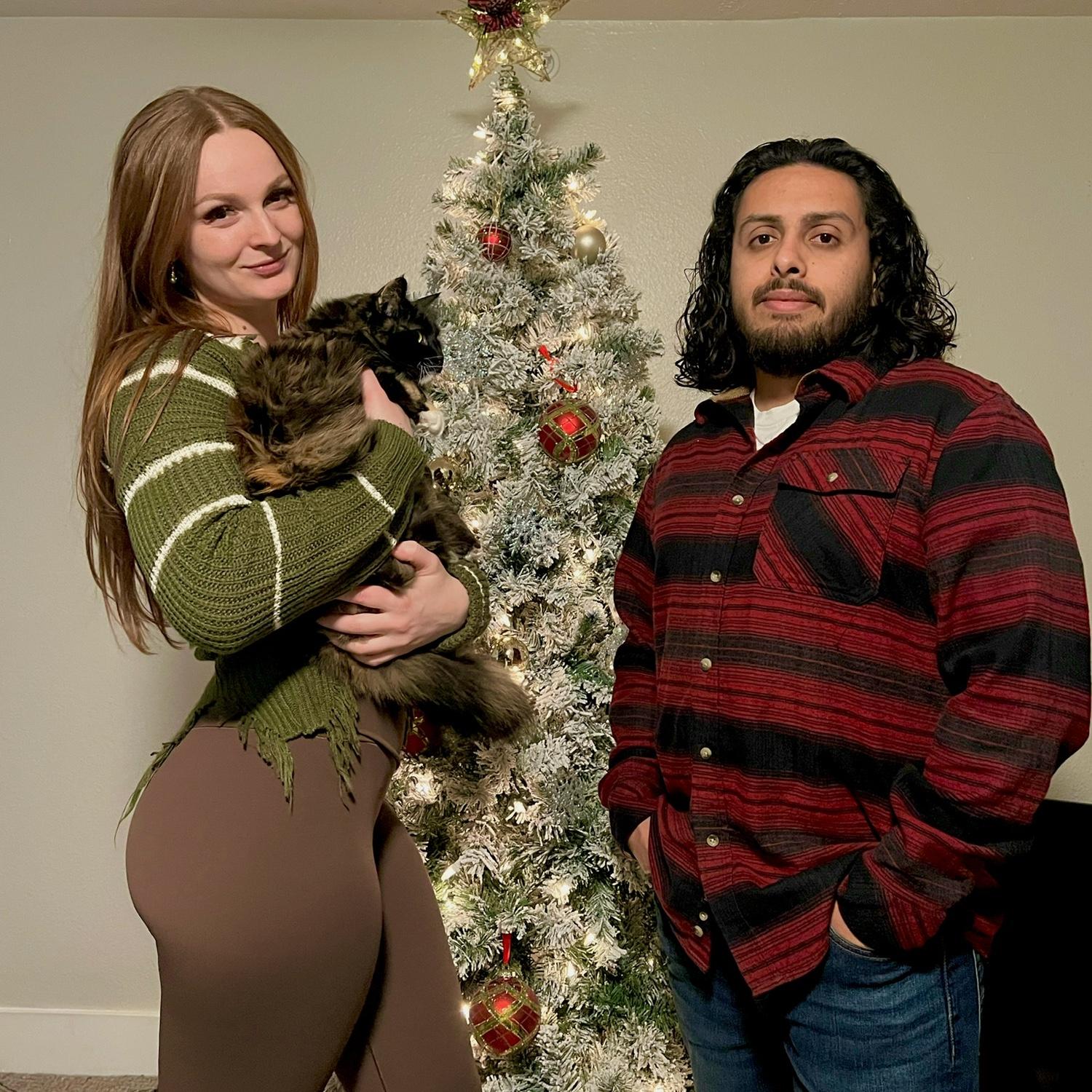 Christmas in our first apartment together.