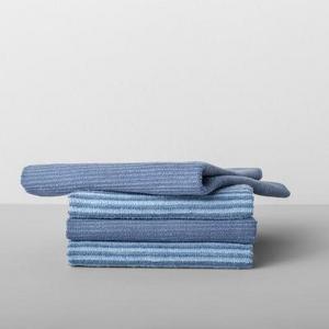 4pk Striped Barmop Towels Blue - Made By Design™