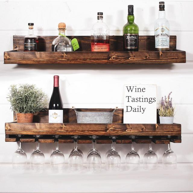 Wood Wine Rack Shelves (2)