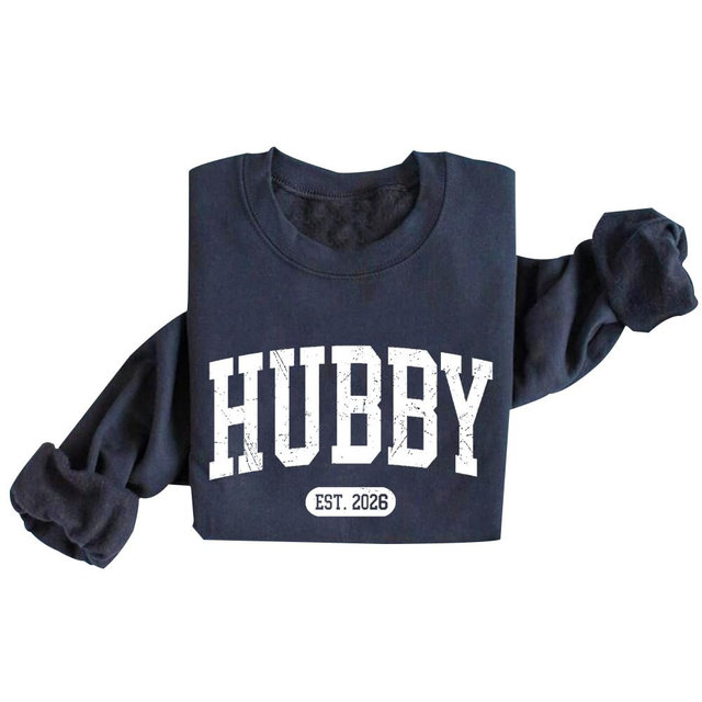 DIOMMELL Hubby Wifey Couples Matching Sweatshirt for Husband and Wife